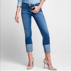 Hudson Tally deep cuff crop stretch skinny jeans